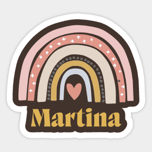 Hand Name Written Of Martina Sticker